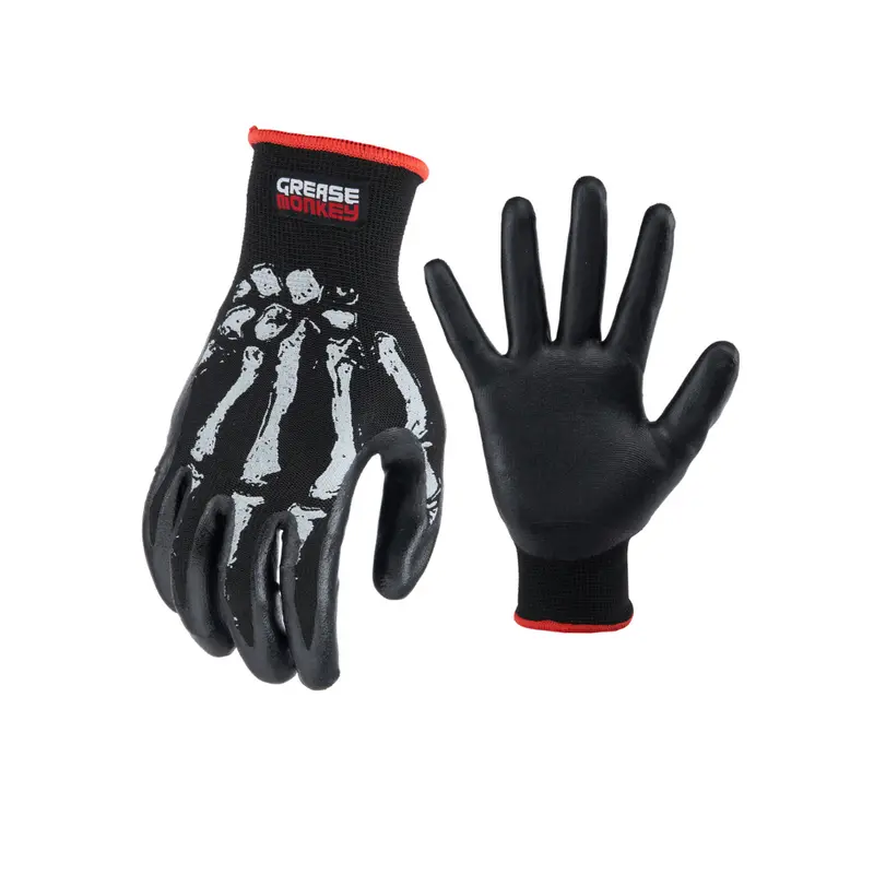 Grease Monkey Bones Foam-Nitrile Hybrid Gloves – Lightweight Grip