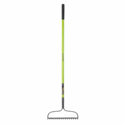 Green Thumb Fiberglass-Handled Bow Rake for Soil Leveling & Debris Removal