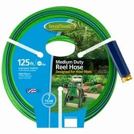 Green Thumb Medium-Duty Garden Hose Reel – 5/8-Inch x 125-Foot