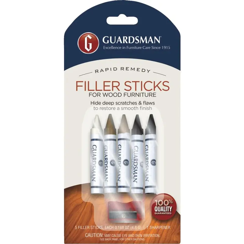 Guardsman Rapid Remedy Wood Repair Kit – 5-Color Furniture Filler Sticks