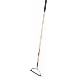 Heavy-Duty 16-Tine Steel Bow Rake for Landscaping