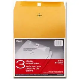 Heavy-Duty Clasp Closure Envelopes – 10 x 13 Inches, Pack of 3