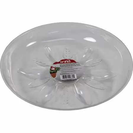 Heavy-Duty Clear Plastic Plant Saucer – Durable Drain Tray by Midwest Air Technologies