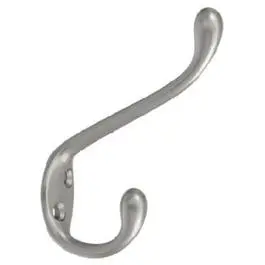 Heavy-Duty Satin Nickel Coat Hook – 35-Pound Capacity