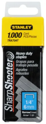 Heavy-Duty Staples – 1/4-Inch, Yellow and Black, 1000-Pack