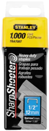 Heavy-Duty Yellow/Black Staples – 1/2-Inch, 1000-Count Box
