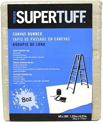 Heavyweight 4 ft × 15 ft Canvas Drop Cloth – 80 oz Fabric