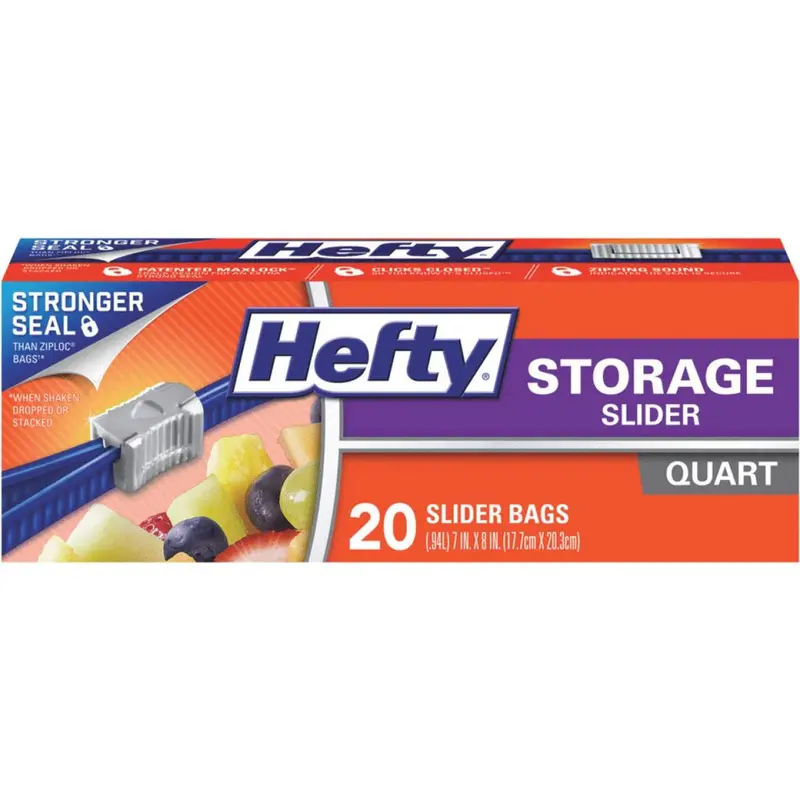 Hefty Slider Quart-Sized Food Storage Bags (20 Count)
