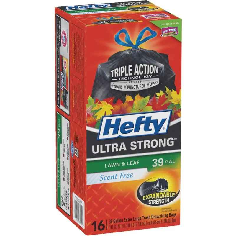Hefty Ultra Strong 39-Gallon Black Trash Bags (16 Count)