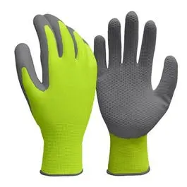 Hi-Viz Yellow Latex Honeycomb Work Gloves – Men’s XL Size
