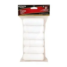 High-Density Foam Mini Paint Roller Refills – 4-Inch Core, 6-Pack