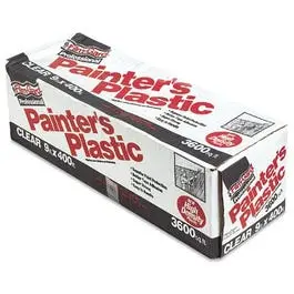 High-Density Pro Painter’s Plastic Drop Cloth – 9 ft x 400 ft Roll