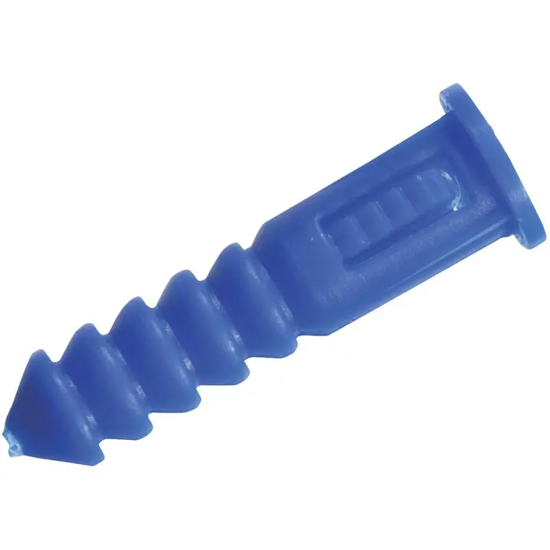 Hillman Blue Ribbed Plastic Anchor Kit – #8, #10, and #12 Thread Sizes