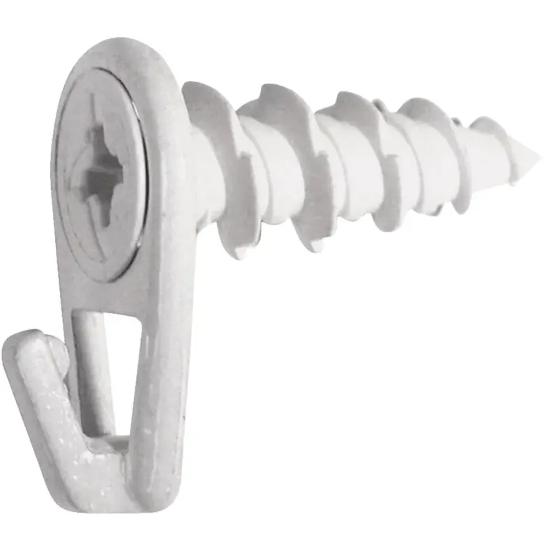 Hillman Framers Choice Power Wing Picture Hooks – 35-Lb Capacity, White (4-Pack)