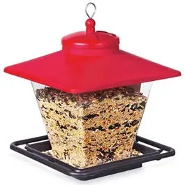 Hopper-Style Cafe Bird Feeder with 7 lb Seed Capacity