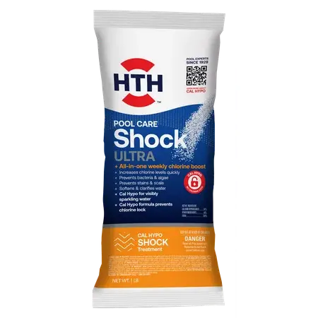 HTH Pool Care Shock Ultra Granular Chlorine – 1 lb Container