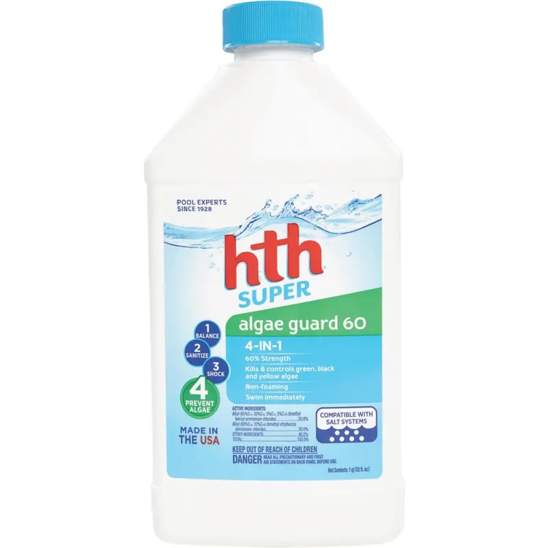 HTH Super Algae Guard 60 – 1 Quart Liquid Algae Control