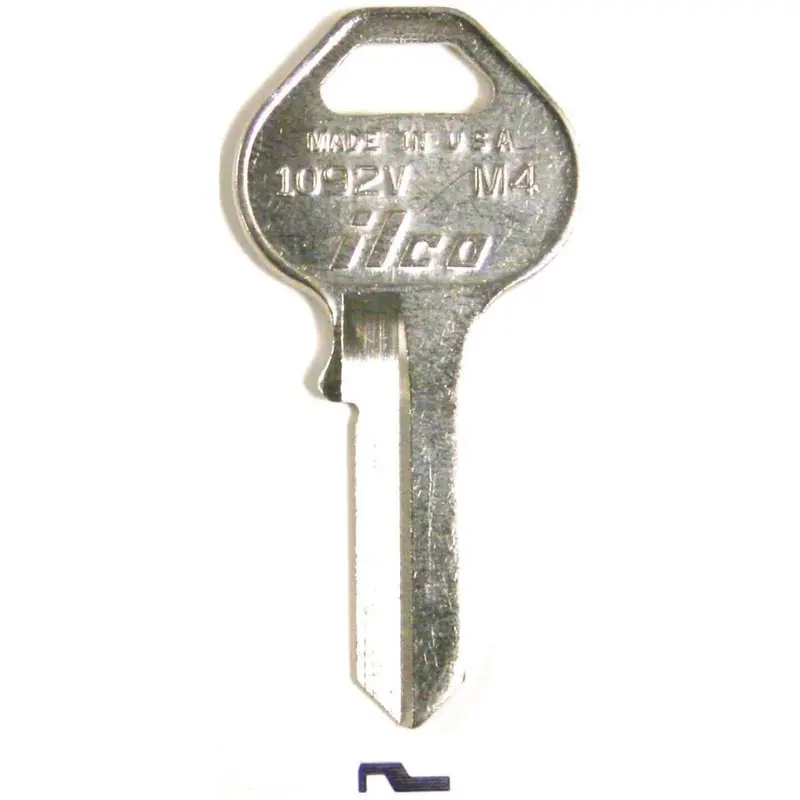 ILCO M4 Master Padlock Key Blanks – Nickel-Plated, 10-Pack