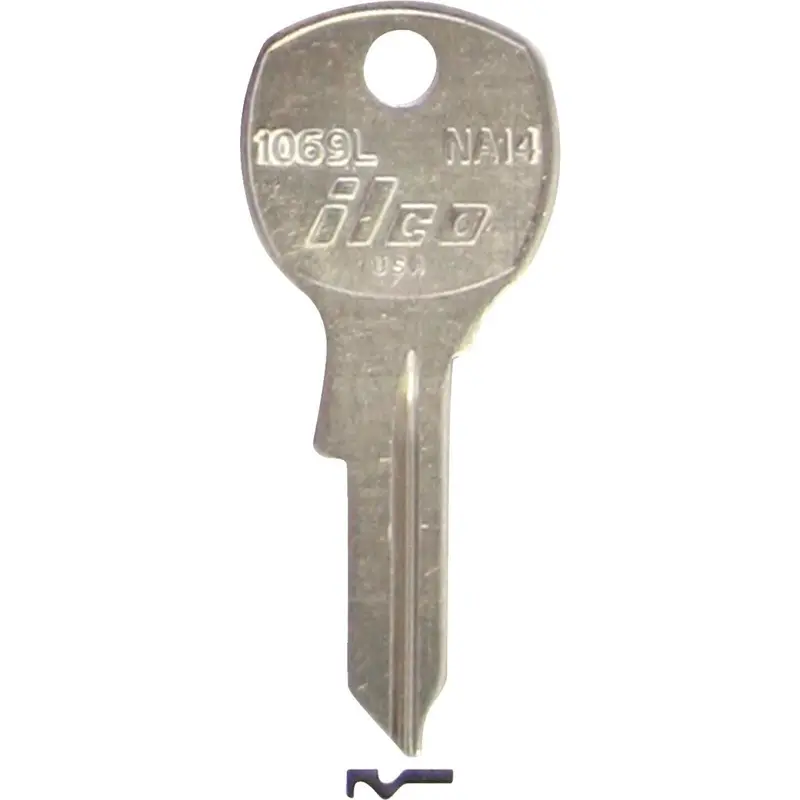 ILCO National Nickel-Plated File Cabinet Key – NA14 Style, 10-Pack