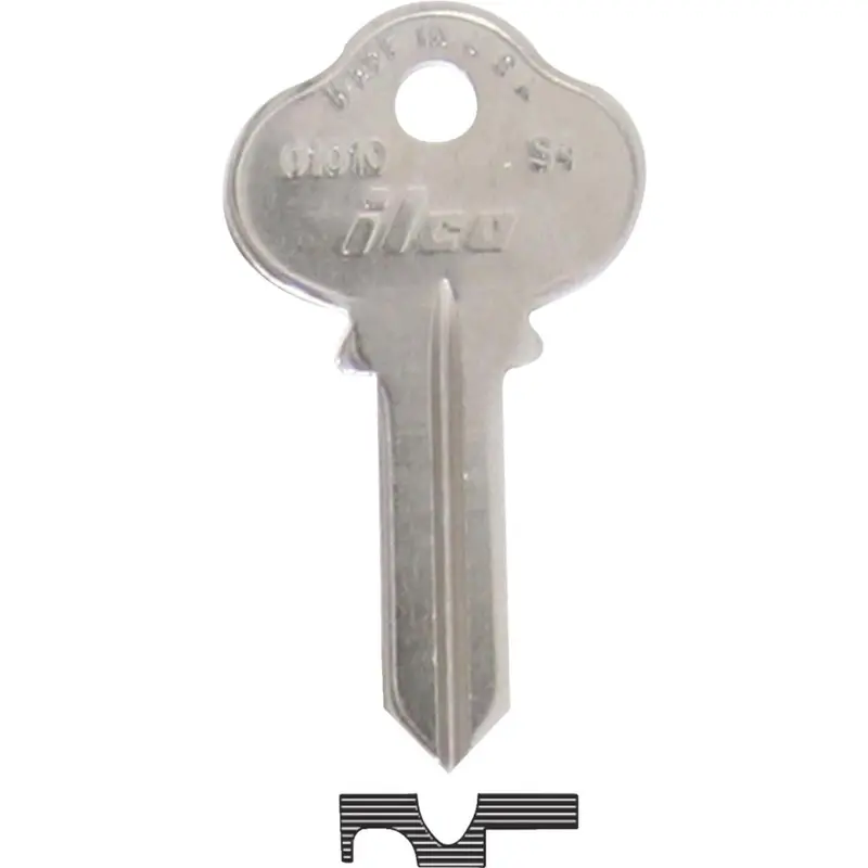 ILCO Sargent Nickel-Plated House Keys – S4 Blank, 10-Pack for Duplication