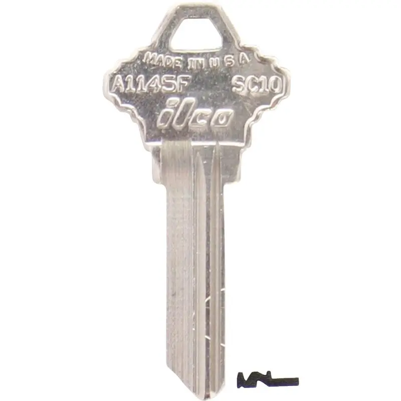 ILCO Schlage Nickel-Plated SC10 House Key Set (10-Pack)