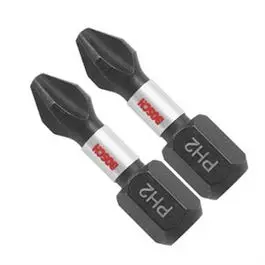Impact-Tough #2 Phillips Insert Bit – 1-Inch, 2-Pack