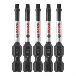 Impact-Tough #2 Square Power Bit – 2-Inch, 5-Pack