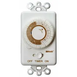 In-Wall 24-Hour Mechanical Timer Switch – Hardwired Time Control for Lighting Circuits