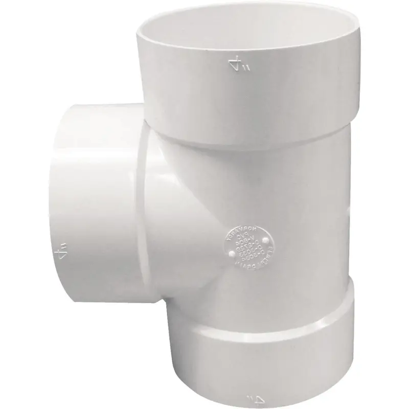 IPEX Canplas PVC Sanitary Bullnose Tee – 4″ Drain & Sewer Fitting