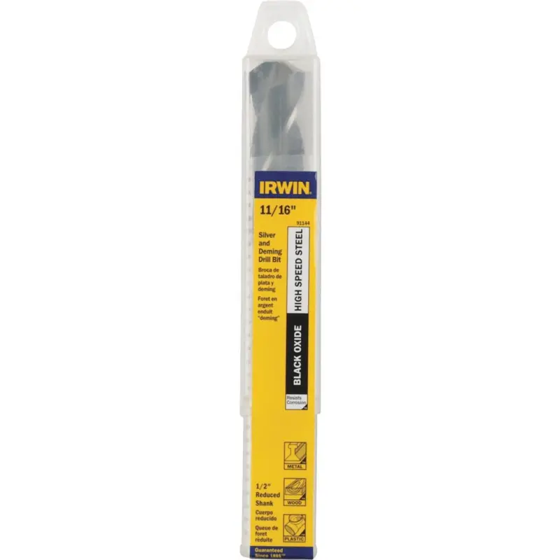 Irwin 11/16″ Black Oxide Deming Drill Bit – High-Strength Steel Construction