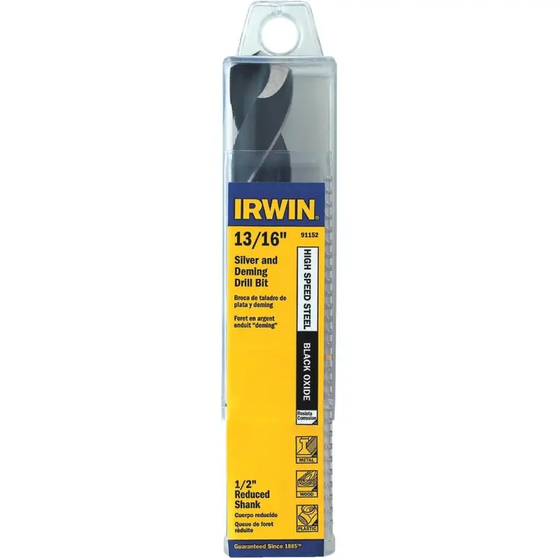 Irwin 13/16″ Black Oxide Drill Bit – Silver & Deming Style