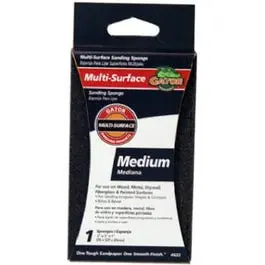 Jumbo 60-Grit Sanding Sponge – 3 in × 5 in, Heavy-Duty Foam Surface Prep