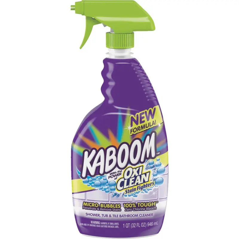 Kaboom Bathroom Cleaner with OxiClean – 32 oz Tub & Shower Formula