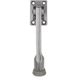 Kick-Down Door Stop – Satin Chrome Finish, 5-Inch Height