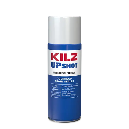KILZ Upshot Overhead Primer, 10 oz Aerosol Can – Fast-Drying Ceiling & Wall Primer