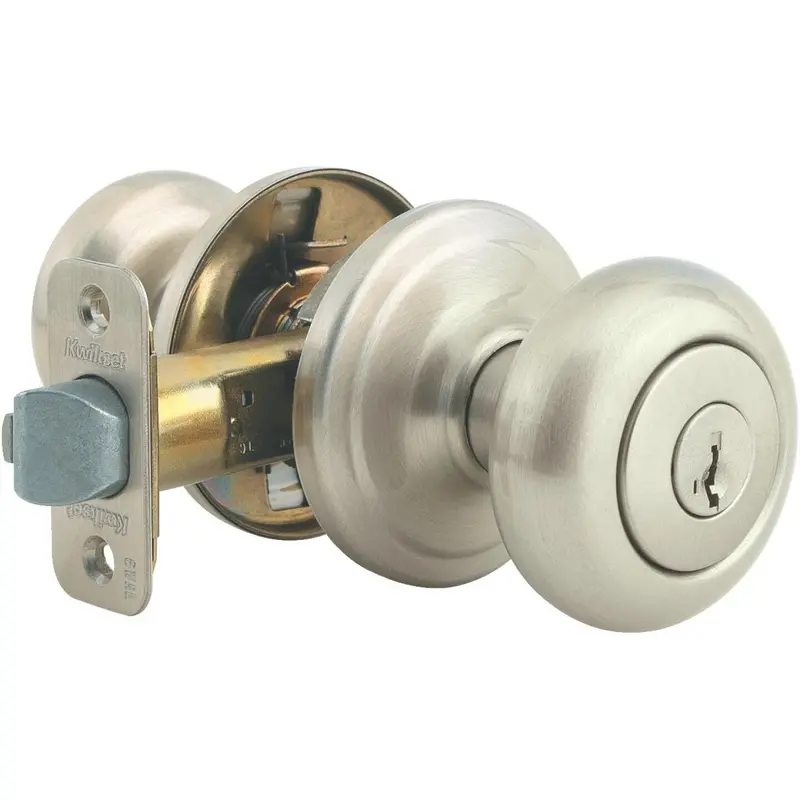 Kwikset Juno Entry Door Knob in Satin Nickel with SmartKey Rekeying Technology