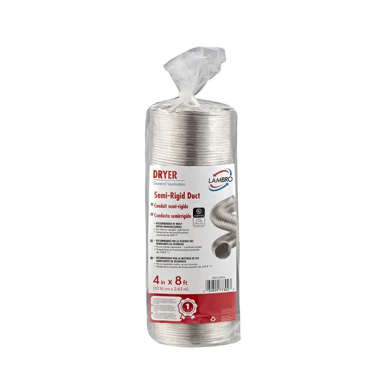 Lambro UL 2158A Semi-Rigid Clothes Dryer Transition Duct