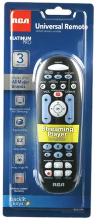 Large-Button Universal Remote Control for 3 Devices