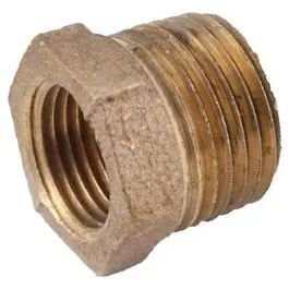 Lead-Free Brass Hex Reducing Bushing – 3/8″ x 1/8″