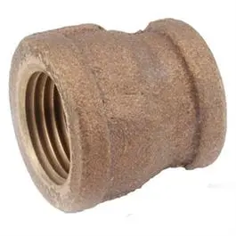 Lead-Free Rough Brass Reducing Coupling – 1/2-Inch x 3/8-Inch Pipe Fitting