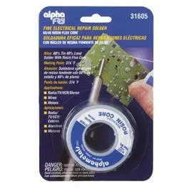 Leaded Electrical Solder – 3 oz, 0.032″ Diameter, Rosin Core