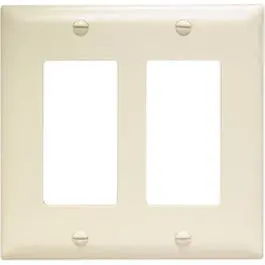 Light Almond Two-Decorator Opening Nylon Wall Plate