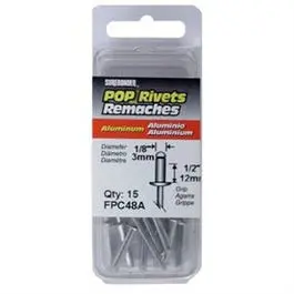 Long 1/8-Inch Aluminum Rivets – 15-Pack
