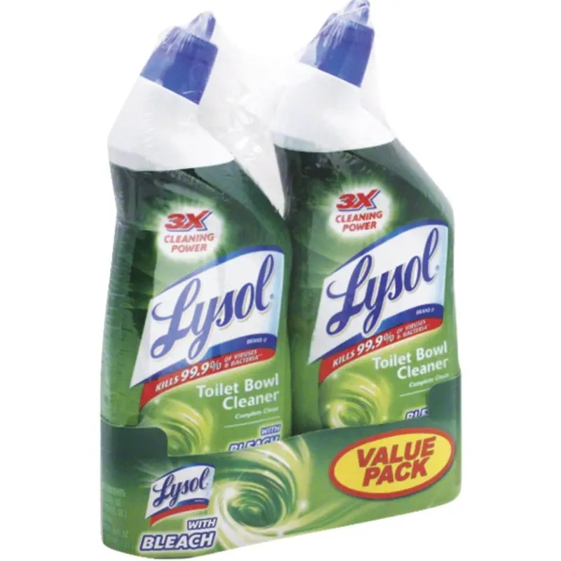 Lysol Toilet Bowl Cleaner with Bleach – 24-Ounce Bottle (2-Pack)