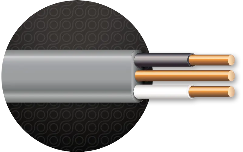 Marmon 50-Foot 12/2 Gray Solid CerroMax UF-B Underground Feeder Cable with Ground
