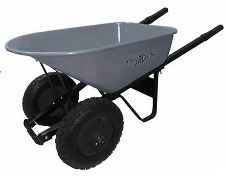 Master Gardener Steel Wheelbarrow – 6-Cubic-Foot Capacity, Hardwood Handles