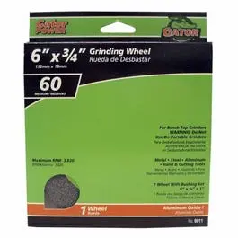 Medium-Duty 6-Inch Grinding Wheel – 3/4-Inch Arbor, 1-Inch Thickness