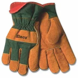 Men’s Suede Cowhide Leather Palm Work Gloves – Size Large