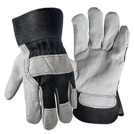 Men’s XL Pigskin Leather Palm Work Gloves – Cotton Back Ventilation