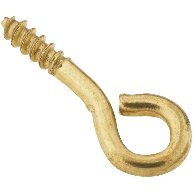 Miniature Brass Screw Eye – #214 Size, 7-Pack